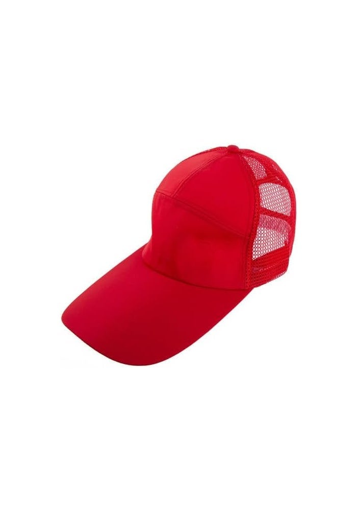 Daiso Red Mesh Cap – Lightweight and Breathable Hat for Outdoors - Image 3